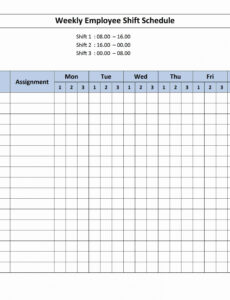 8 Hour Shift Work Schedule Template Doc