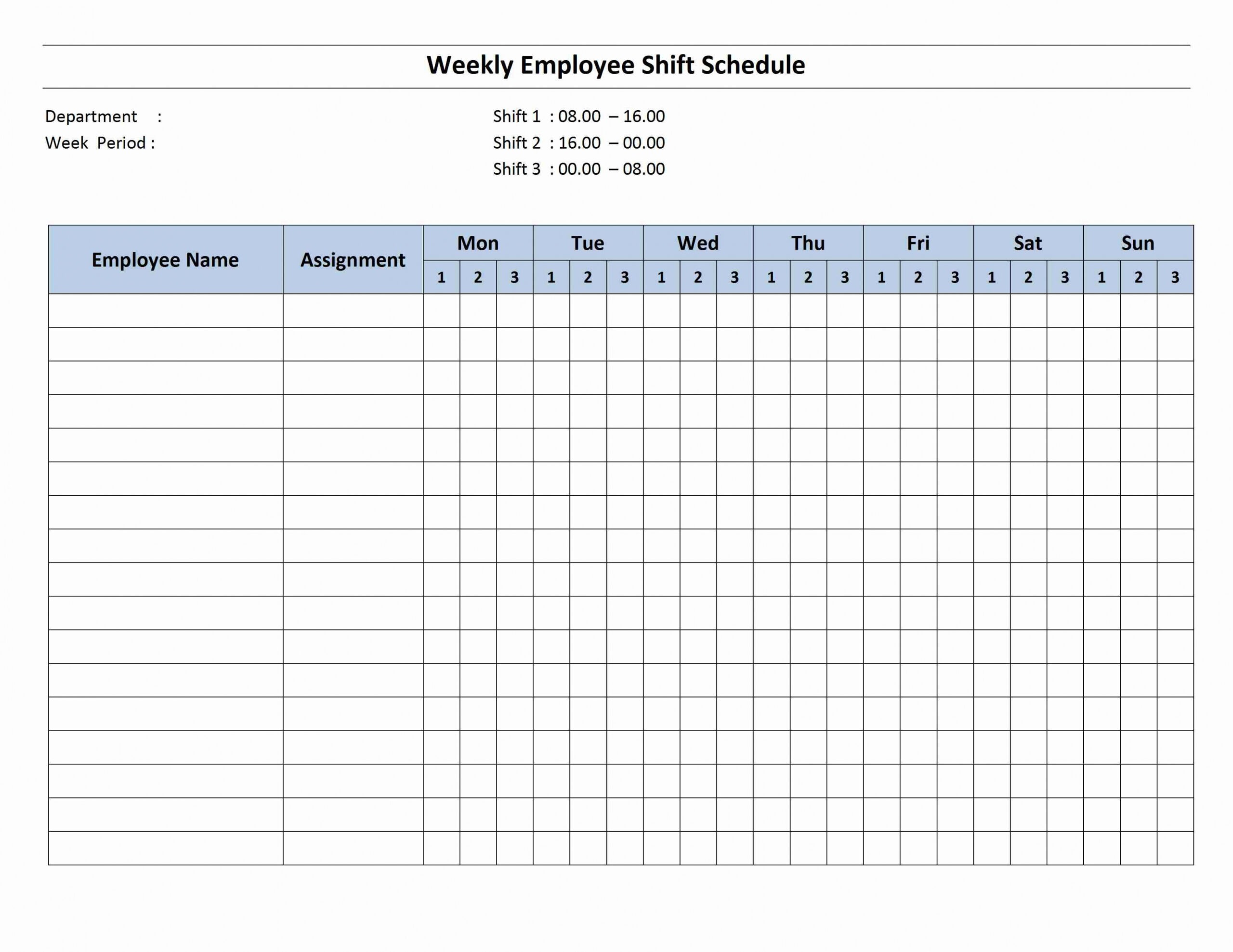  8 Hour Shift Work Schedule Template CSV