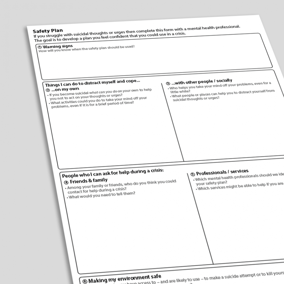 Printable Behavior Safety Plan Template Docs