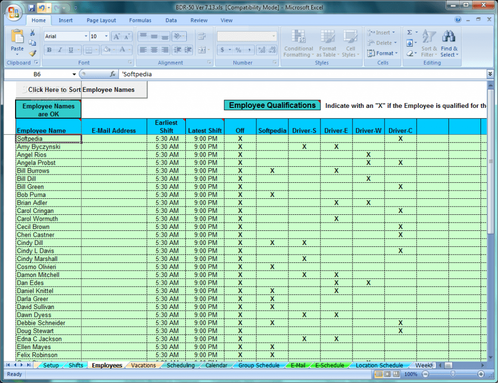  Bus Driver Schedule Template Sample