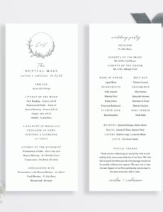 Editable Catholic Wedding Order Of Service Template PDF