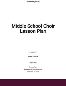 Editable Choral Lesson Plan Template PPT