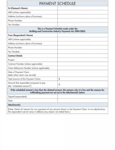 Editable Construction Payment Schedule Template CSV