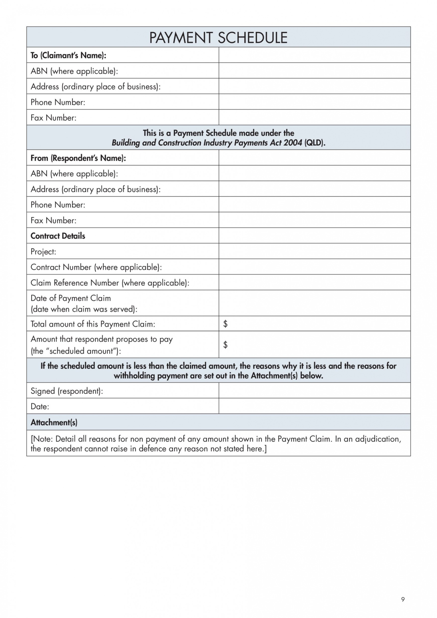 Free Construction Payment Schedule Template PPT Free Construction Payment Schedule Template PPT