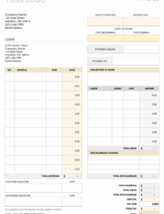 Sample Construction Tax Invoice Template PPT