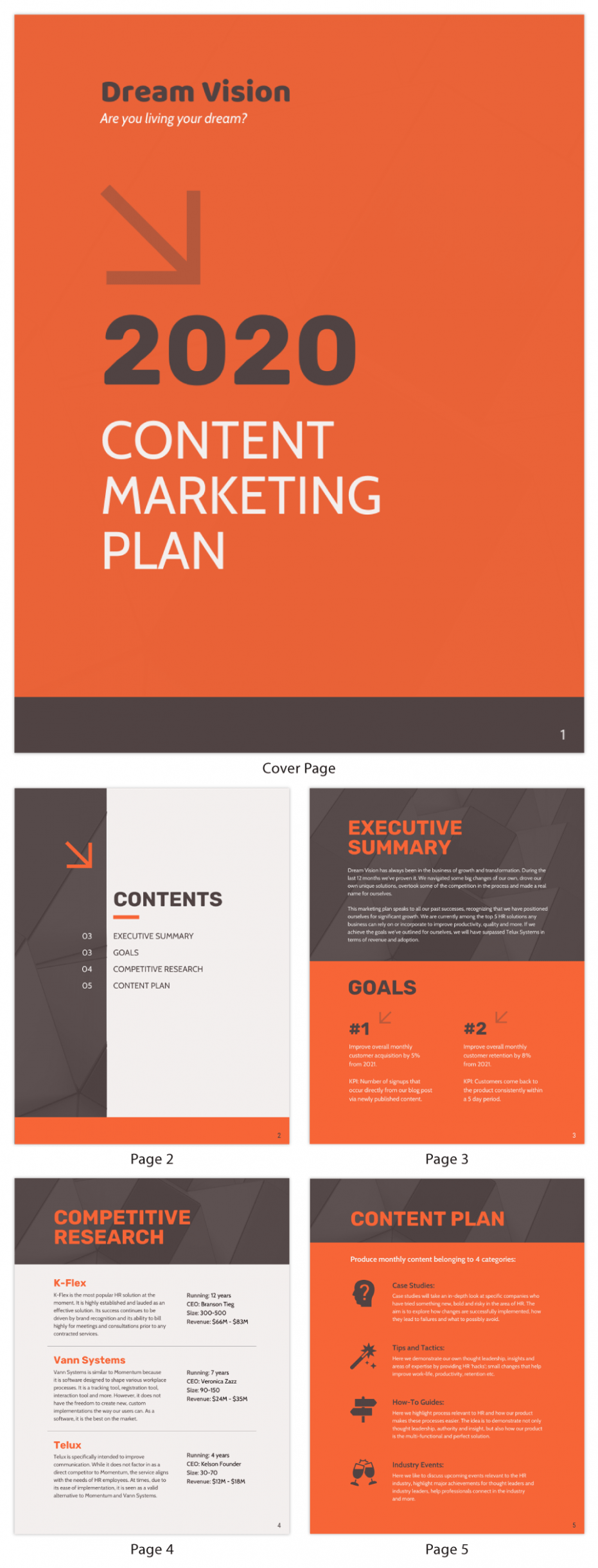 Free Content Marketing Plan Template Word
