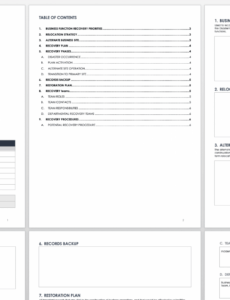 Printable Continuity Of Government Plan Template PDF