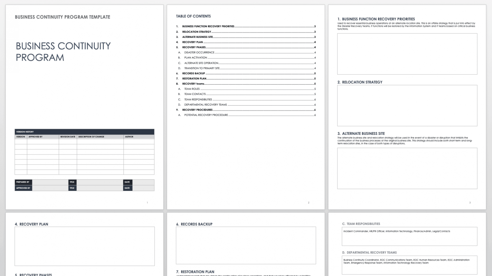 Editable Continuity Of Government Plan Template Docs