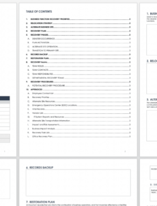 Editable Continuity Of Operations Plan Template Sample