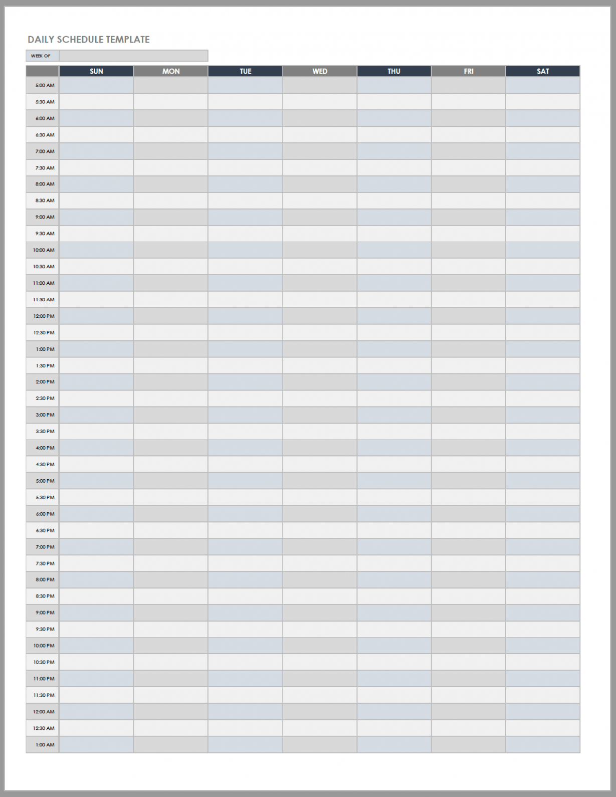Daily Task Schedule Template Docs Daily Task Schedule Template Docs