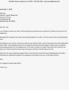 Printable Dental Nurse Resignation Letter CSV