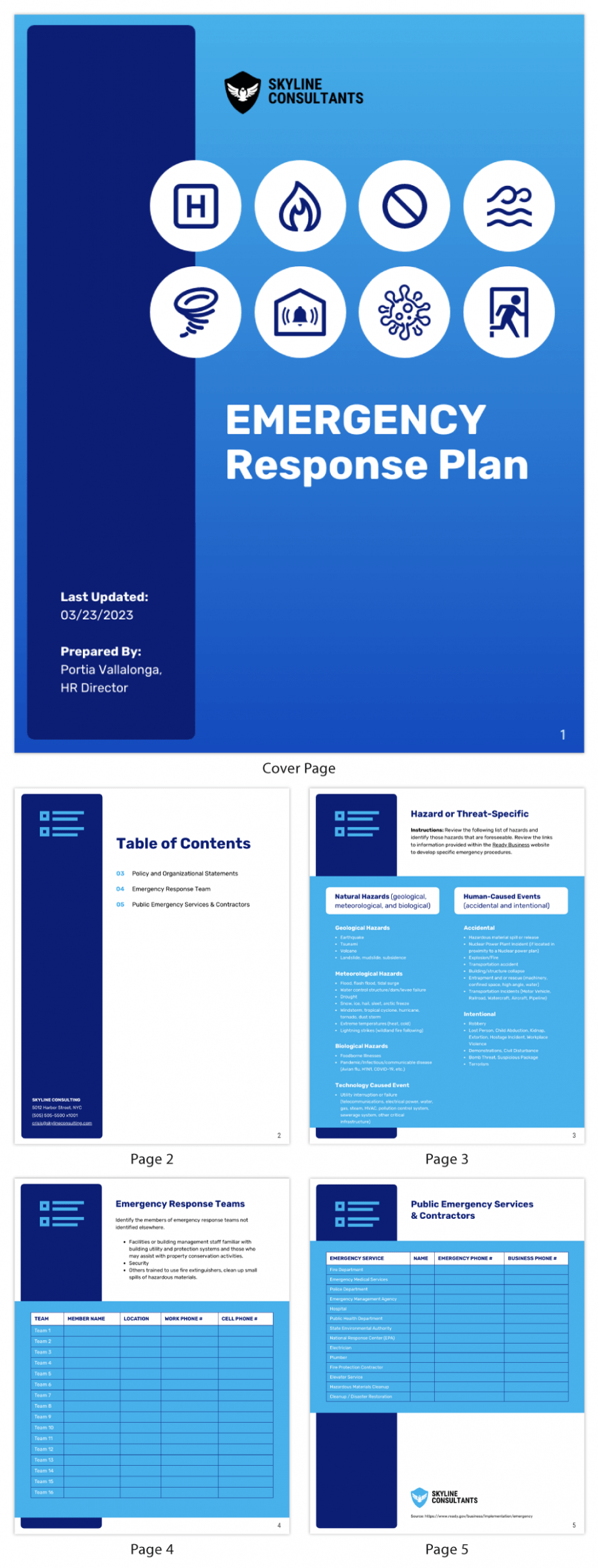 Editable Emergency Rescue Plan Template CSV