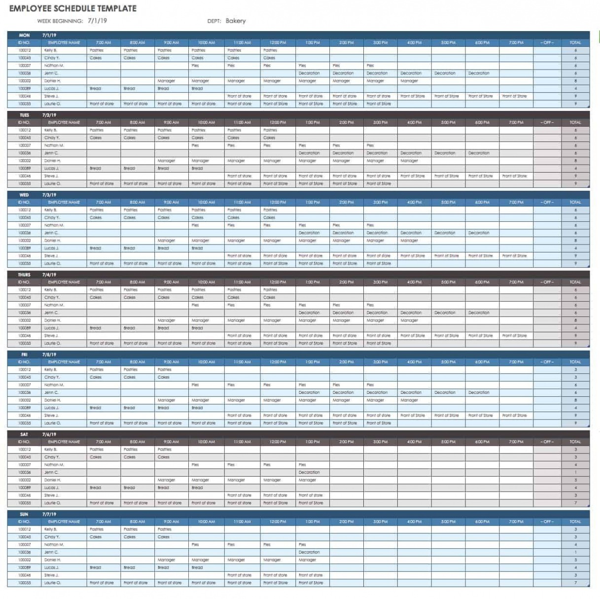 Free Employee Lunch Break Schedule Template Sample Free Employee Lunch Break Schedule Template Sample