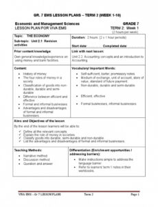 Free Ems Lesson Plan Template Excel