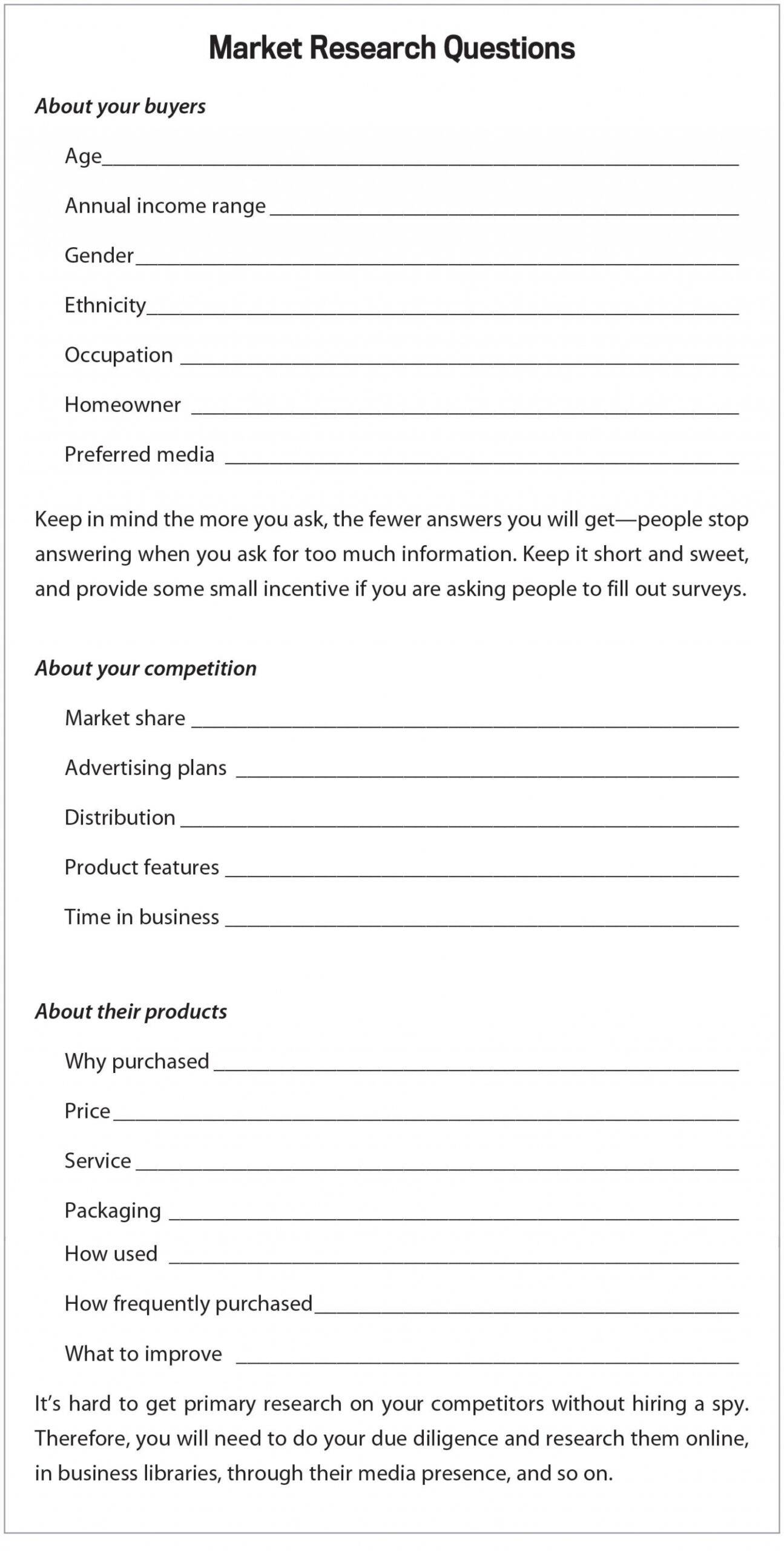 Editable Entrepreneur Business Plan Template Excel