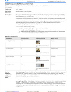 Environmental Management Plan Template PPT