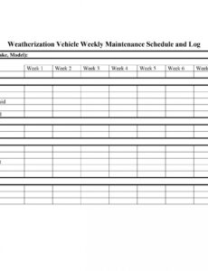 Editable Fleet Maintenance Plan Template Doc