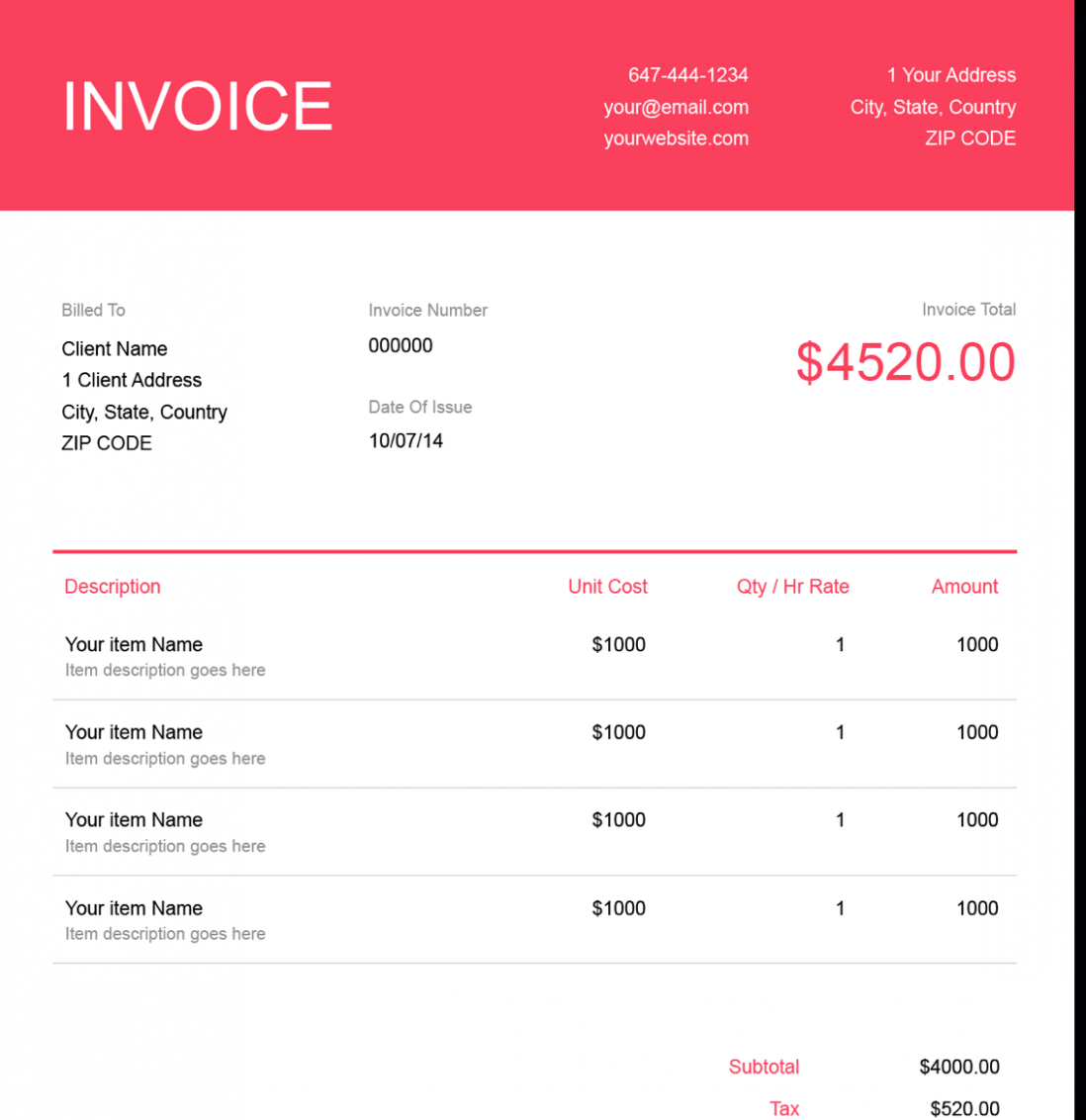 Printable Freelance Graphic Design Invoice Template PPT Printable Freelance Graphic Design Invoice Template PPT