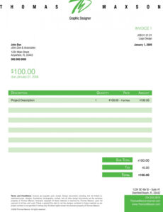 Sample Graphic Design Freelance Invoice Template PDF