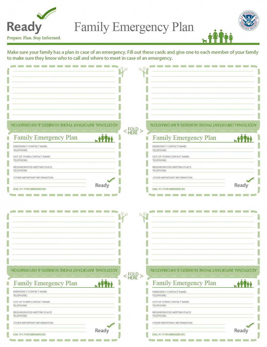 Printable Hurricane Plan Template PDF