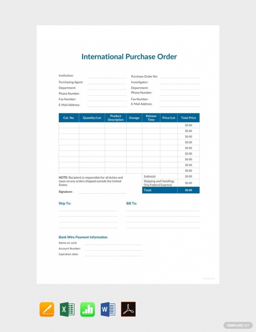 Editable International Purchase Order Template CSV Editable International Purchase Order Template CSV