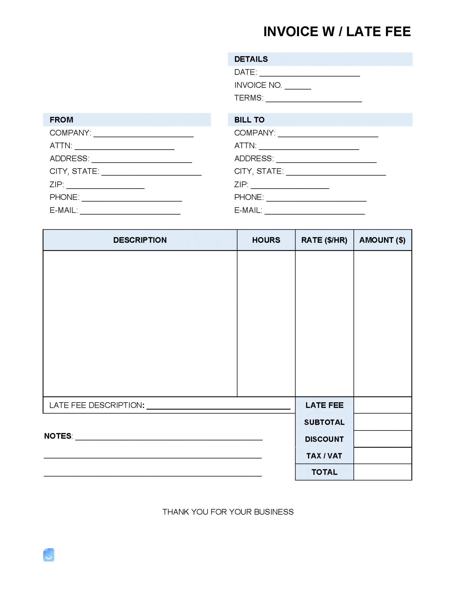 Sample Late Payment Invoice Template Doc Sample Late Payment Invoice Template Doc