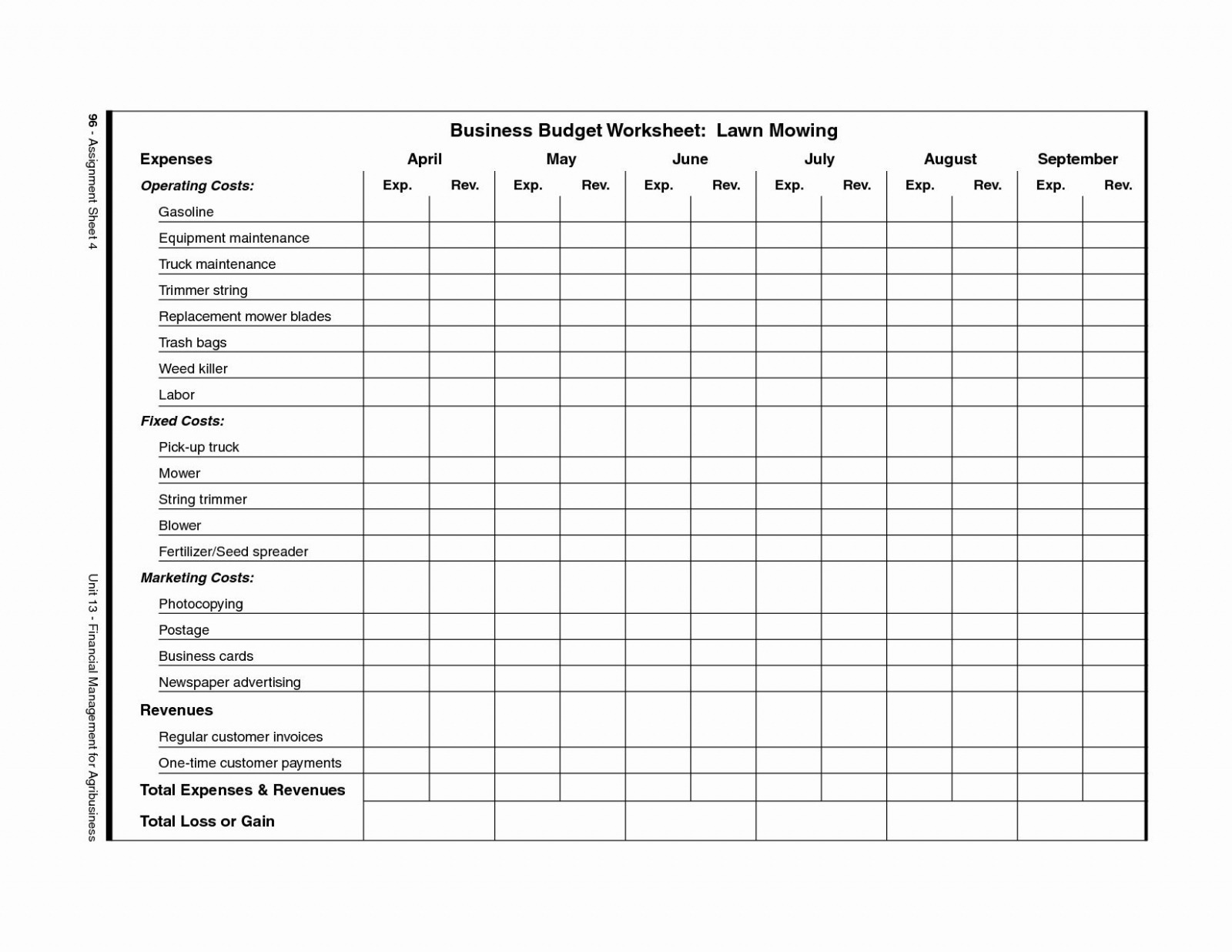  Lawn Care Customer Schedule Template Sample