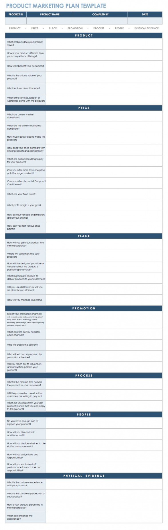  Marketing Plan Template For New Product Doc