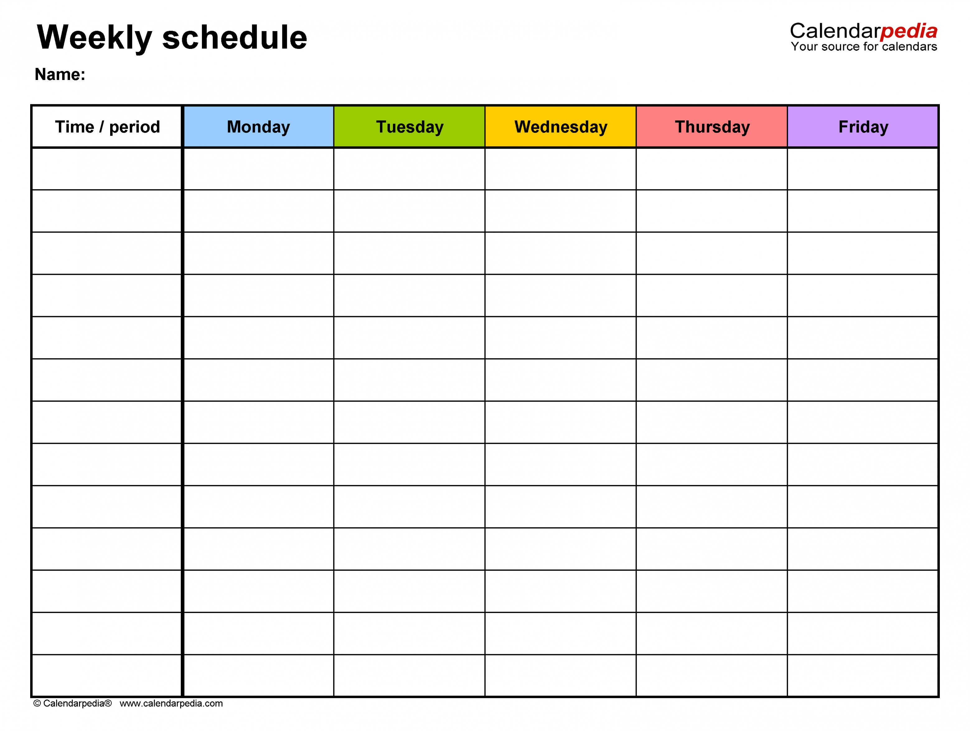  Monday To Sunday Schedule Template Word