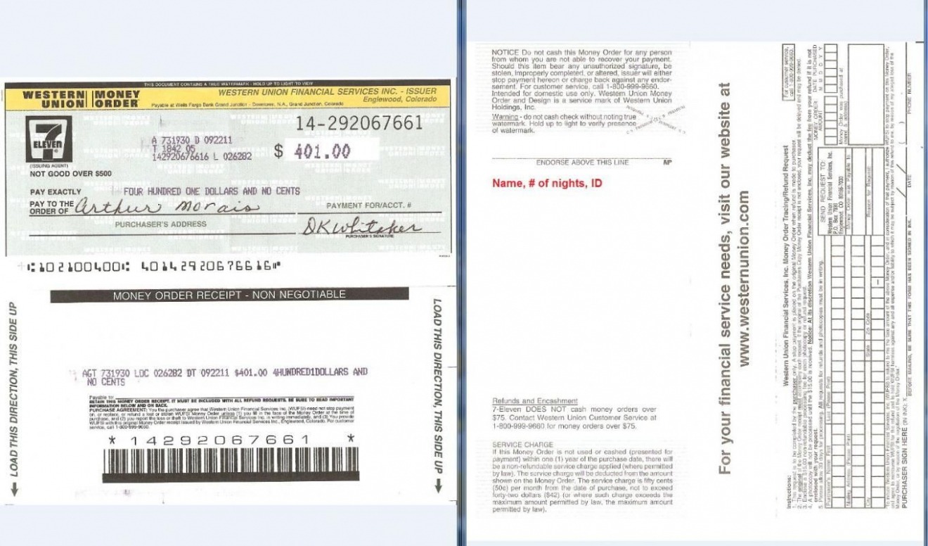 Editable Money Order Receipt Template PPT