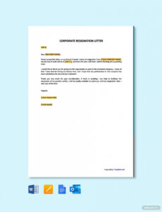 Free Officer Resignation Letter Template Word