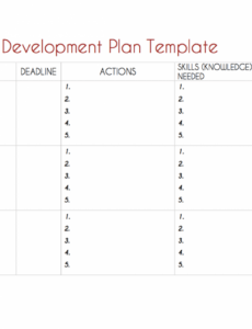 Printable Personal Plan Template CSV