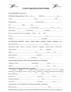 Editable Physical Therapy Order Form Excel