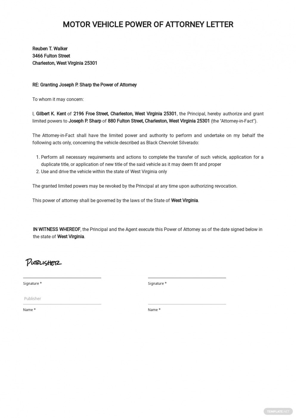 Free Power Of Attorney Resignation Letter Template Word