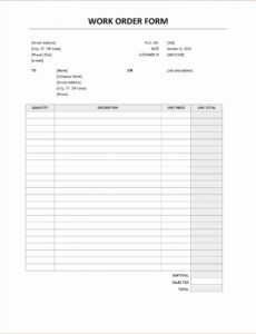 Editable Pre Order Form Template Docs