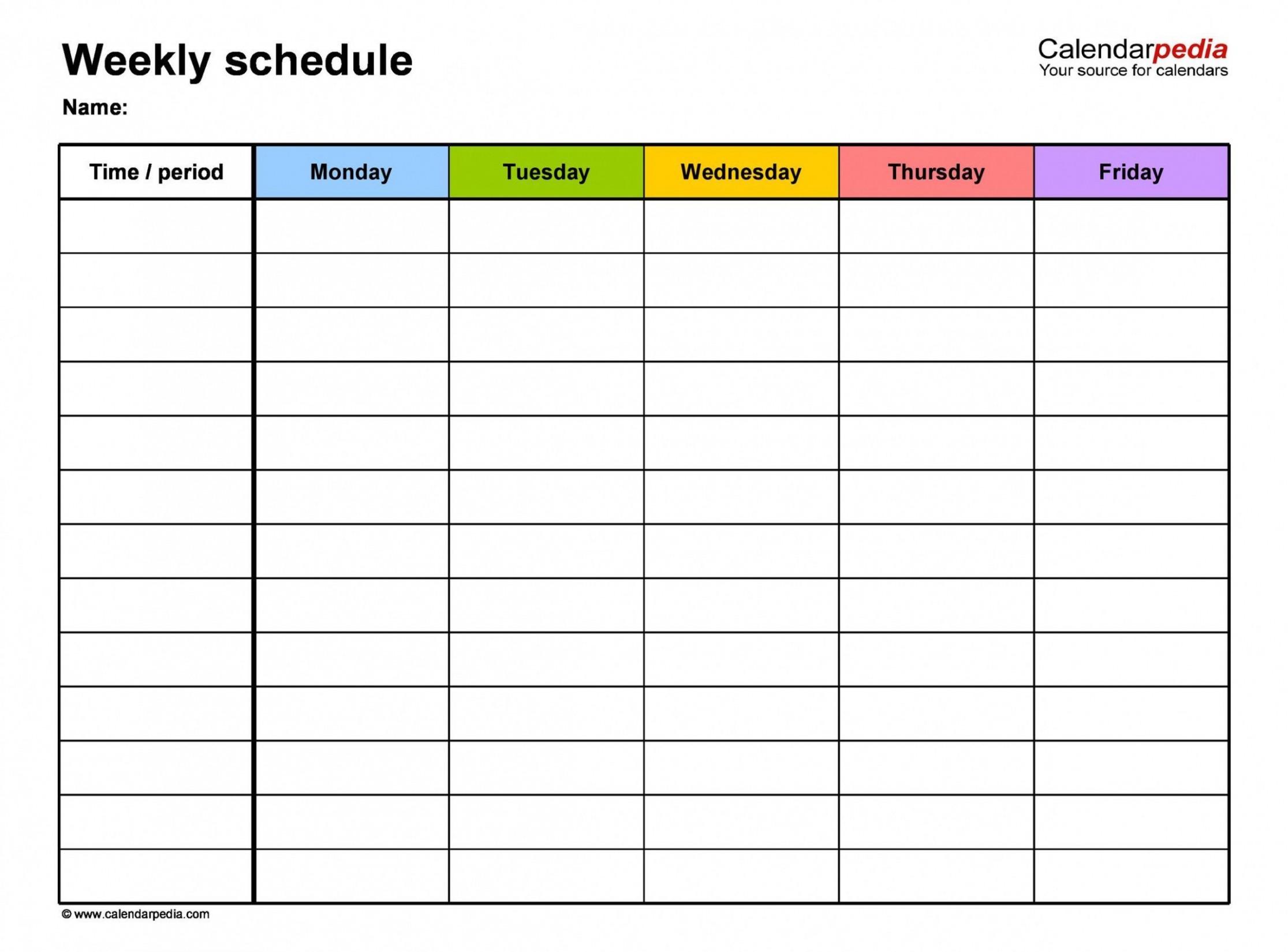 Editable Radio Program Schedule Template Word