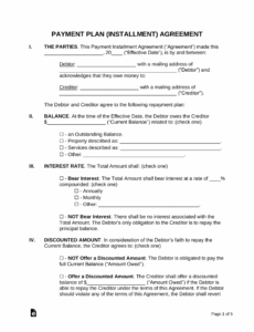 Printable Repayment Plan Template CSV