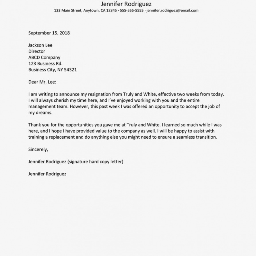  Resignation Letter Due To Hostile Work Environment Doc