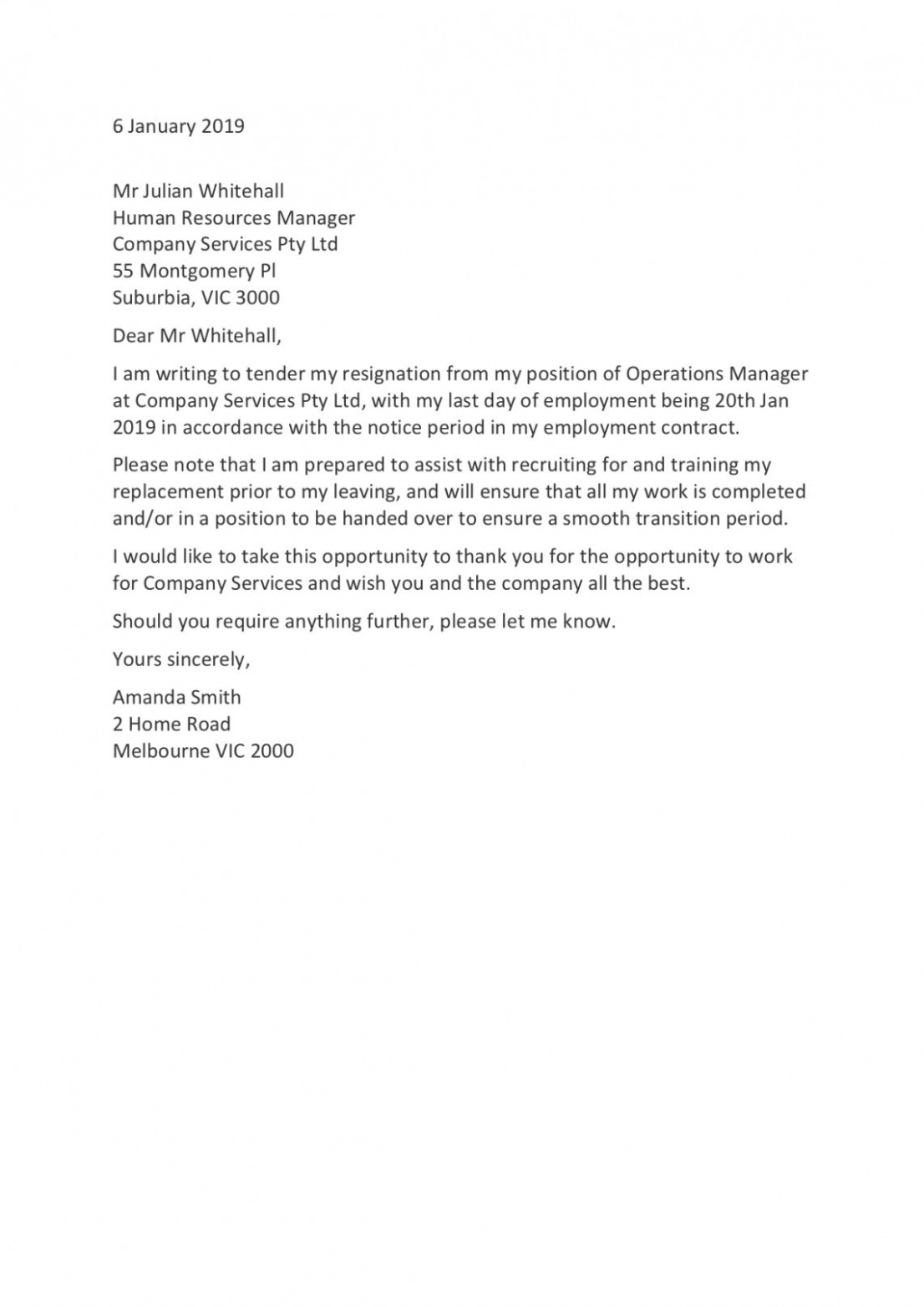 Editable Resignation Letter Due To Lack Of Growth Opportunity Docs
