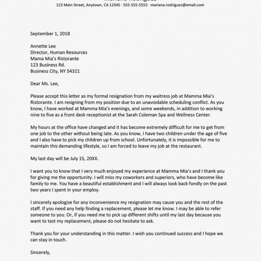 Free Resignation Letter Due To Relocation Of Military Spouse Docs