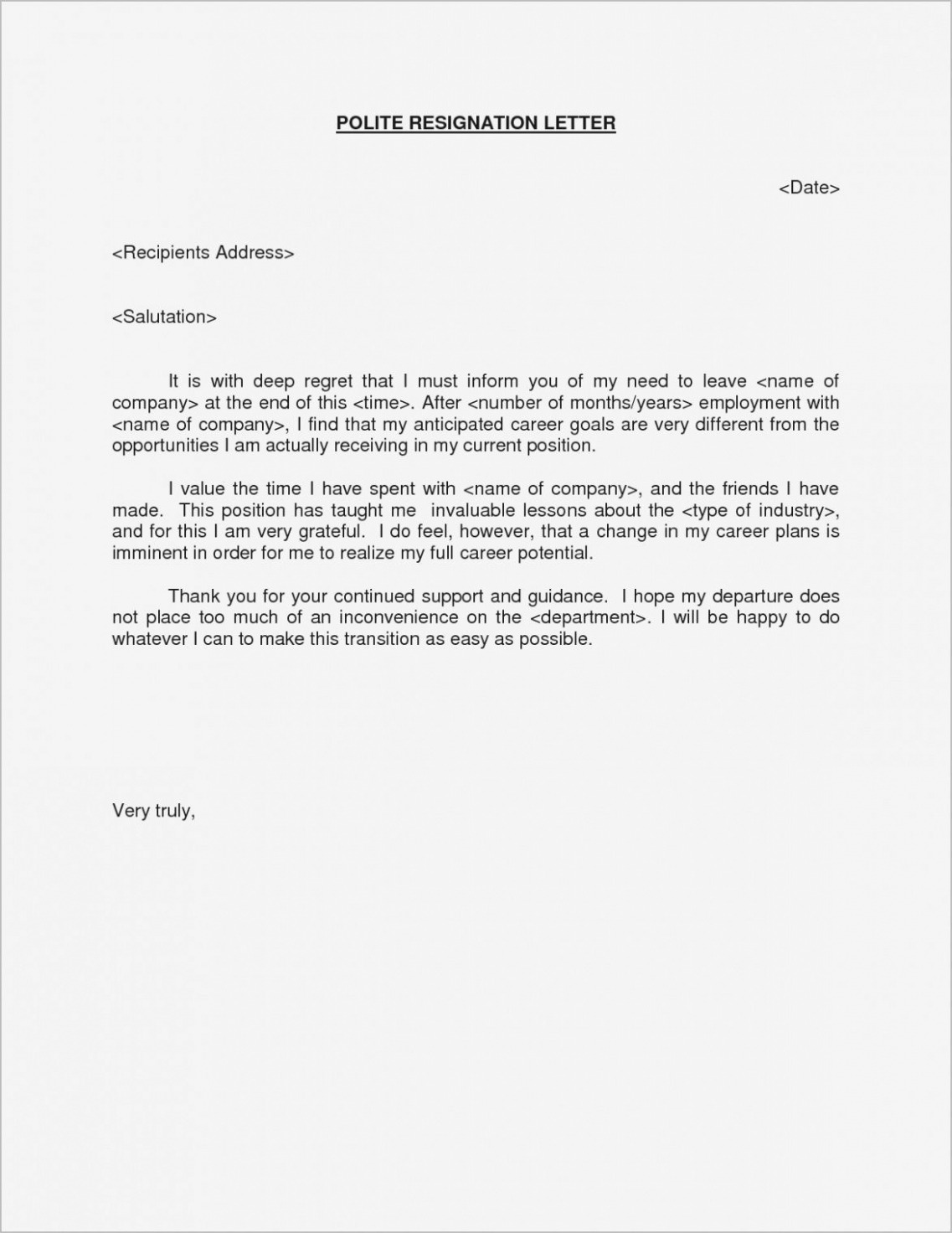 Printable Resignation Letter Due To Work Life Balance Sample