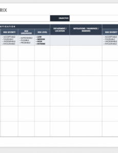 Printable Risk Assessment Plan Template CSV