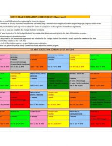 Editable Rotating Overtime Schedule Template PPT