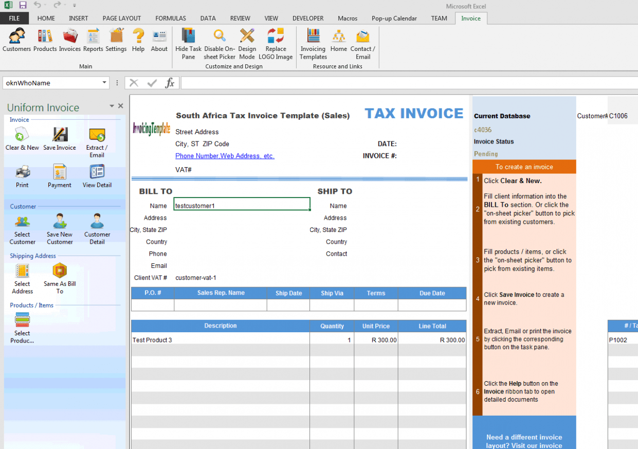 Printable Sars Tax Invoice Template PDF