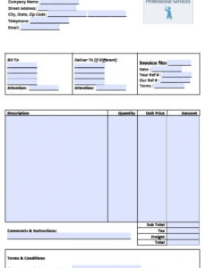 Sample Service Billing Invoice Template PPT