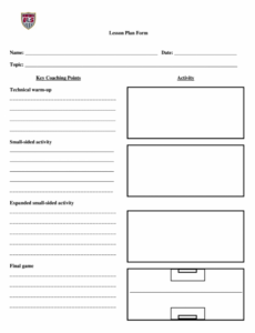 Editable Soccer Training Schedule Template Excel