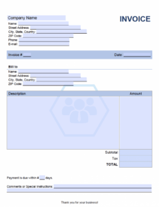 Sample Staffing Agency Invoice Template Excel