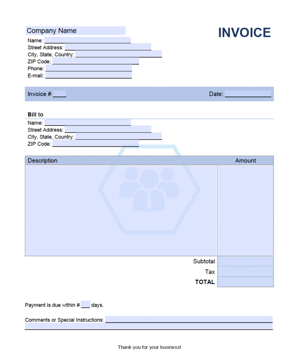 Sample Staffing Invoice Template Doc Sample Staffing Invoice Template Doc