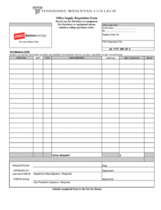 Editable Stationery Purchase Order Template Doc