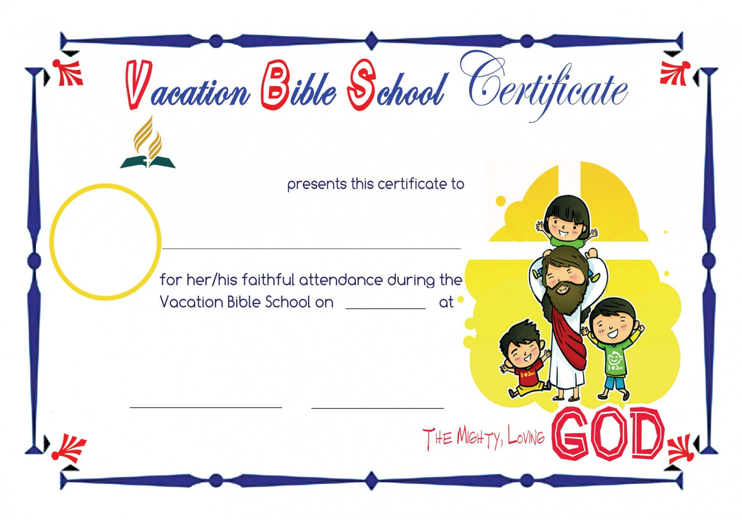 Sample Sunday School Graduation Certificate Template Excel